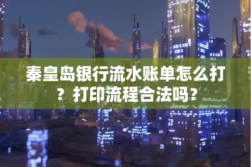 秦皇岛银行流水账单怎么打?打印流程合法吗?
