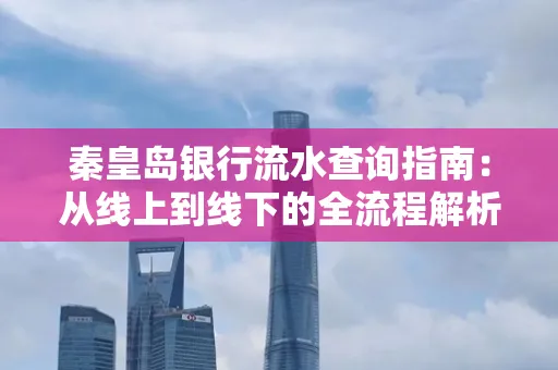 秦皇岛银行流水查询指南:从线上到线下的全流程解析
