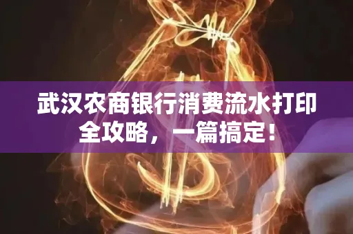 武汉农商银行消费流水打印全攻略,一篇搞定!